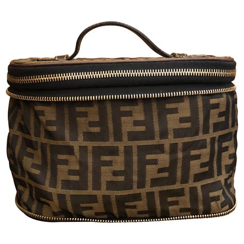 ebay fendi makeup bag|fendi zucca cosmetic bag.